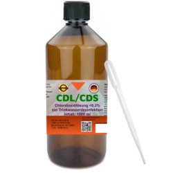 CDL 0,3% CDS 1000ml  aktivierte Fertiglösung mit Pipette in HDPE Laborflasche