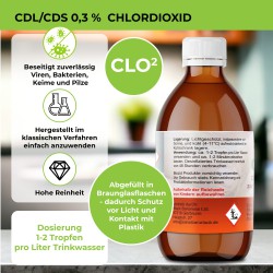 CDL 0,3% CDS 3x100ml Set aktivierte Fertiglösung mit Tropfer in Braunglasflasche