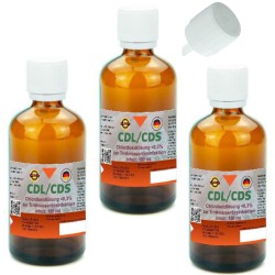 CDL 0,3 % CDS 3x 100 ml Fertiglösung aktiviert Tropfer Pipette Braunglasflasche